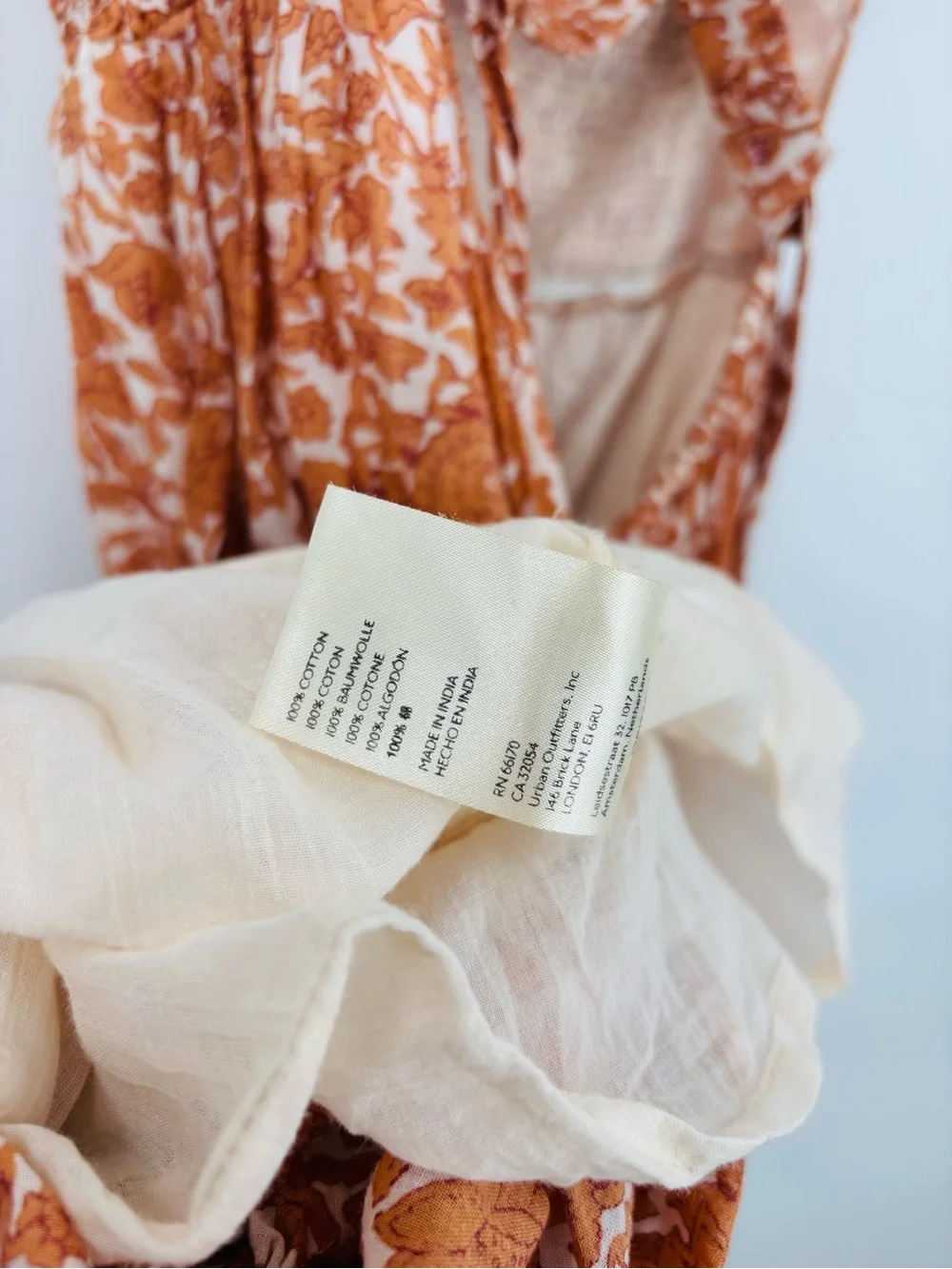 Free People ultraviolet orange cotton maxi dress - Picture 6 of 6